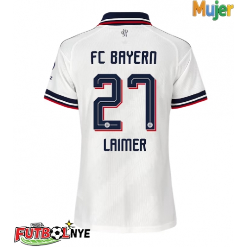 Camiseta Bayern Munich Konrad Laimer #27 Visitante Equipación para mujer 2026-27 manga corta